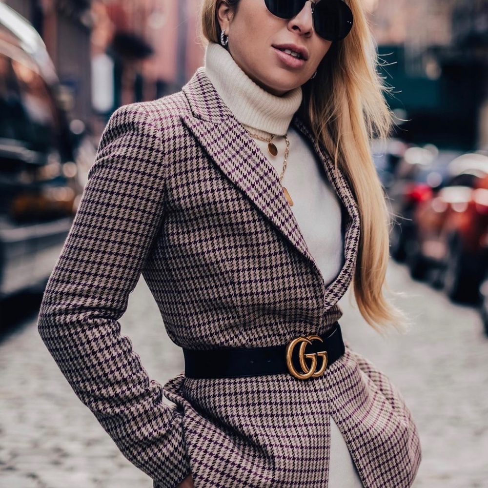 Massimo Dutti Houndstooth check jacket